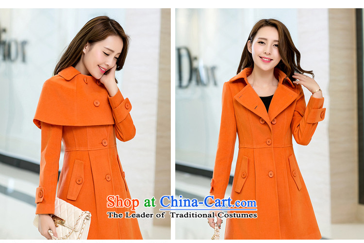 Shirley Europe 2015 Fall/Winter Collections new stylish Sau San cloak? In gross jacket long Korean female coats gross? orange L picture, prices, brand platters! The elections are supplied in the national character of distribution, so action, buy now enjoy more preferential! As soon as possible.