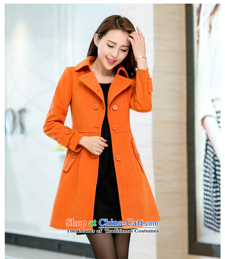 Shirley Europe 2015 Fall/Winter Collections new stylish Sau San cloak? In gross jacket long Korean female coats gross? orange L picture, prices, brand platters! The elections are supplied in the national character of distribution, so action, buy now enjoy more preferential! As soon as possible.