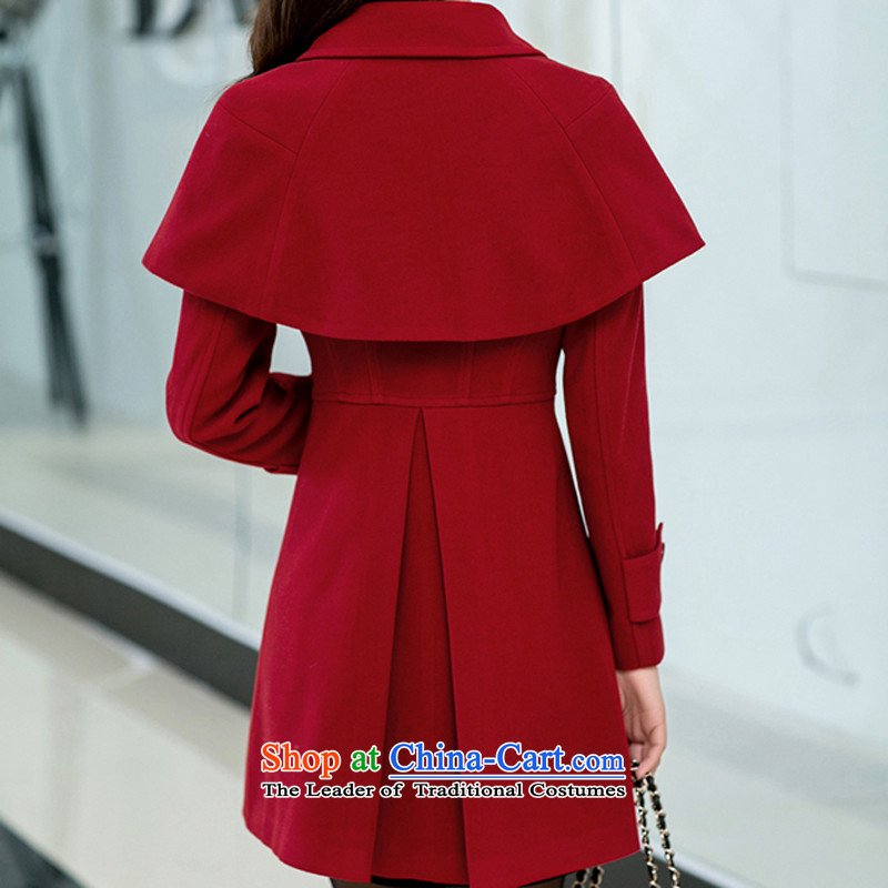 Shirley Europe 2015 Fall/Winter Collections new stylish Sau San cloak? In gross jacket long Korean female coats gross? Orange , L, OSCE Shirley (OU).... LIAN XUE shopping on the Internet
