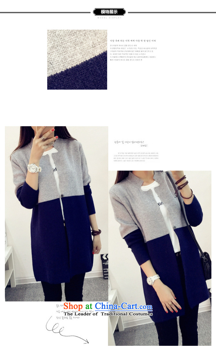 Large 2015 Zz&ff women in sister long thick cardigan knitwear autumn and winter new to increase women's code thick mm + gray jacket sweater navy blue XXL( recommendations 135-170 catty) Picture, prices, brand platters! The elections are supplied in the national character of distribution, so action, buy now enjoy more preferential! As soon as possible.