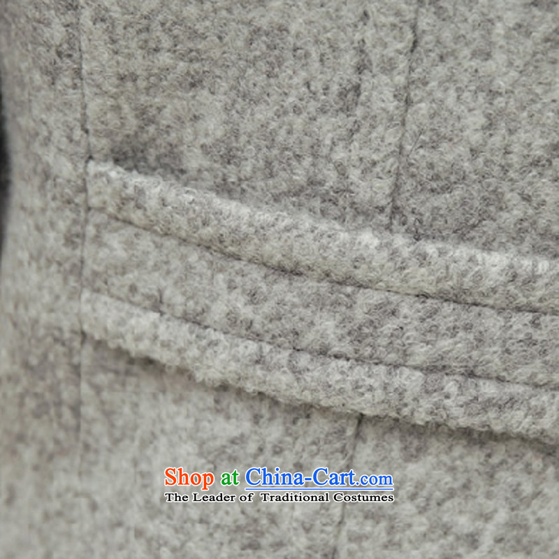 The wounds of Sau San Gross Kai? Long girls COAT 2015 autumn and winter new thick Korean edition suits washable wool a wool coat toward the light gray M Kai wounds of shopping on the Internet has been pressed.