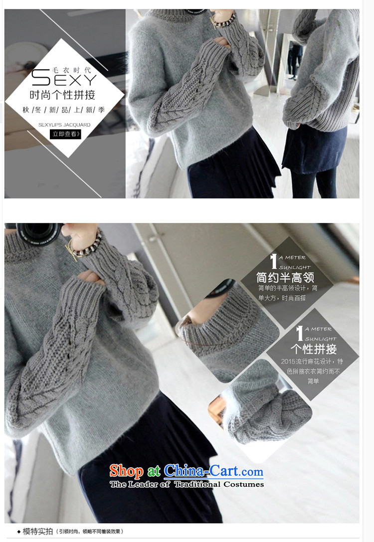 Motome workshop for larger female thick sister 2015 autumn and winter large female Korean wild knitwear MM thick and thick sweater 065 Gray 4XL recommended weight 160-180 catty picture, prices, brand platters! The elections are supplied in the national character of distribution, so action, buy now enjoy more preferential! As soon as possible.