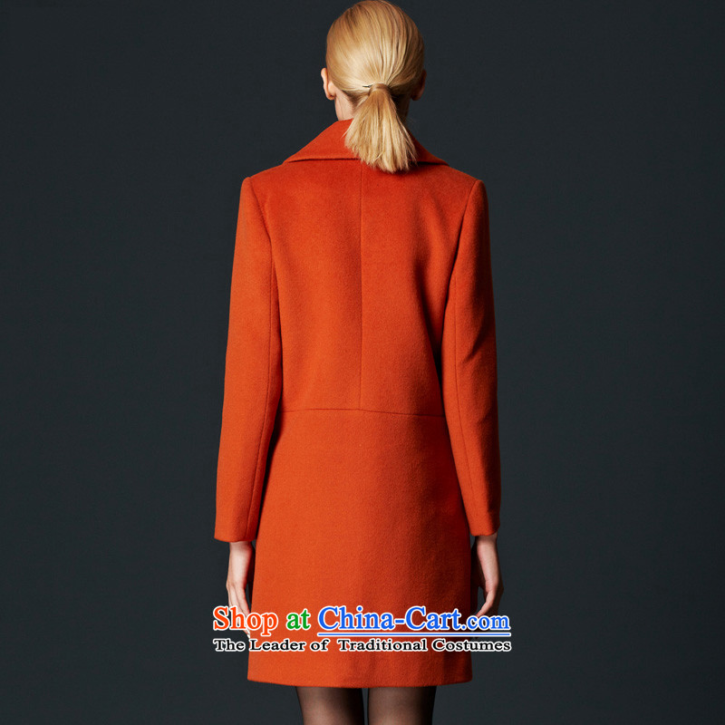 Labortex card brands? 2015 autumn and winter coats new commuter OL van wool overcoats female orange? S Labortex Card (marc rebecca) , , , shopping on the Internet
