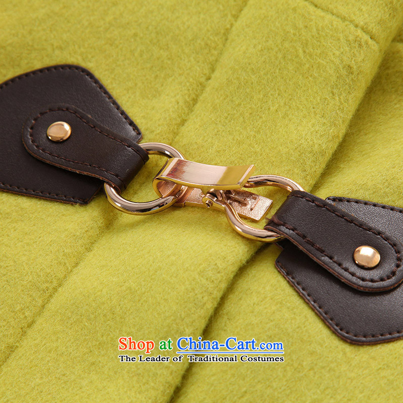 Chaplain who winter campaign for women of the new sub-gross Sleek and versatile solid color minimalist Metal Buckle Material? long coat yellow 165/88A/L, chaplain who has been pressed shopping on the Internet