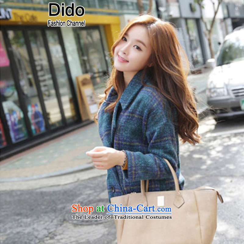 Dido gross? Korean girl jacket coat short of larger female plaid thick coat female picture color. M,dido channel,,, fashion shopping on the Internet