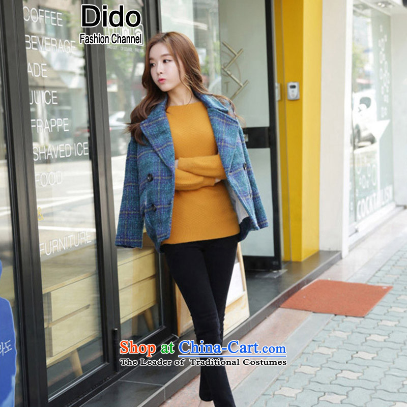Dido gross? Korean girl jacket coat short of larger female plaid thick coat female picture color. M,dido channel,,, fashion shopping on the Internet