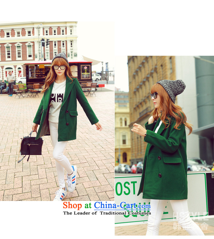 Korea has the Korean version of the Dag Hammarskjöld yi 2015 winter clothing new women's solid color lapel loose video thin hair?(6) Green Jacket MR5902 M picture, prices, brand platters! The elections are supplied in the national character of distribution, so action, buy now enjoy more preferential! As soon as possible.