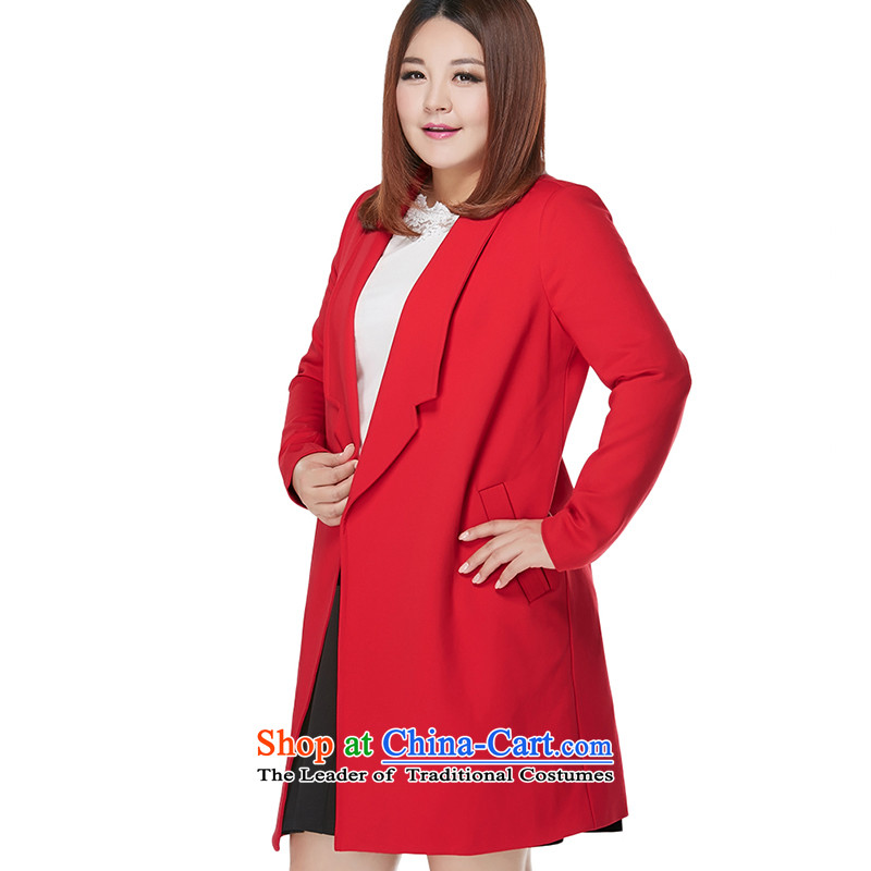 Msshe extra women 2015 new autumn and winter thick MM Stylish coat jacket in Korean long to the level of 10335 Red 4XL, Susan Carroll, the poetry Yee (MSSHE),,, shopping on the Internet