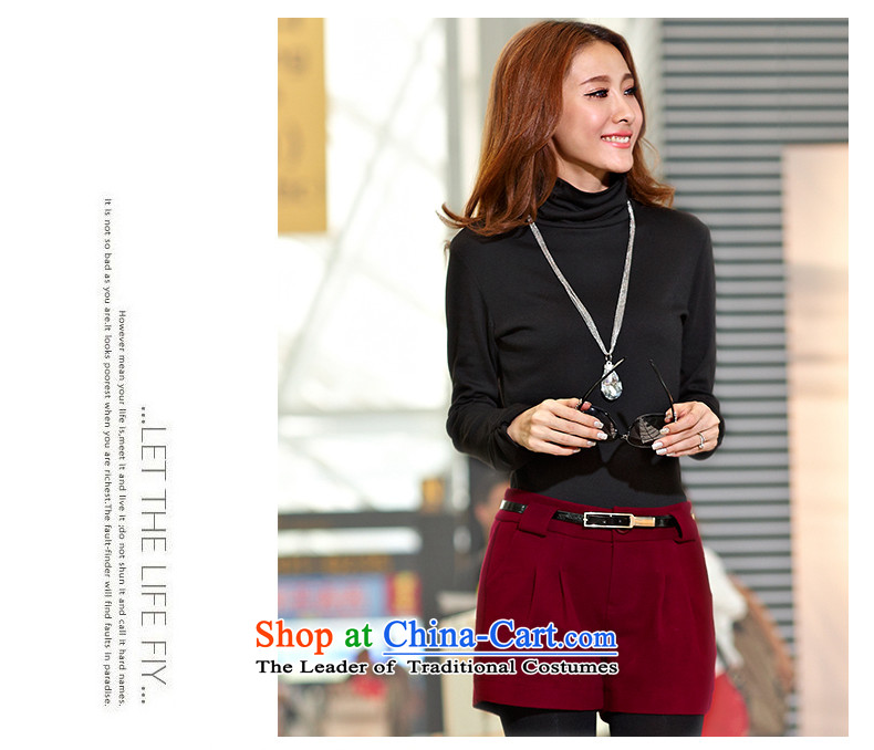 In short light autumn 2015 new women's long-sleeved T-shirt female cotton code female high-collar, forming the Netherlands female Korean version 1137 black T-shirt, Ms. Sau San  4XL 160-180 catty to pass through pictures, prices, brand platters! The elections are supplied in the national character of distribution, so action, buy now enjoy more preferential! As soon as possible.
