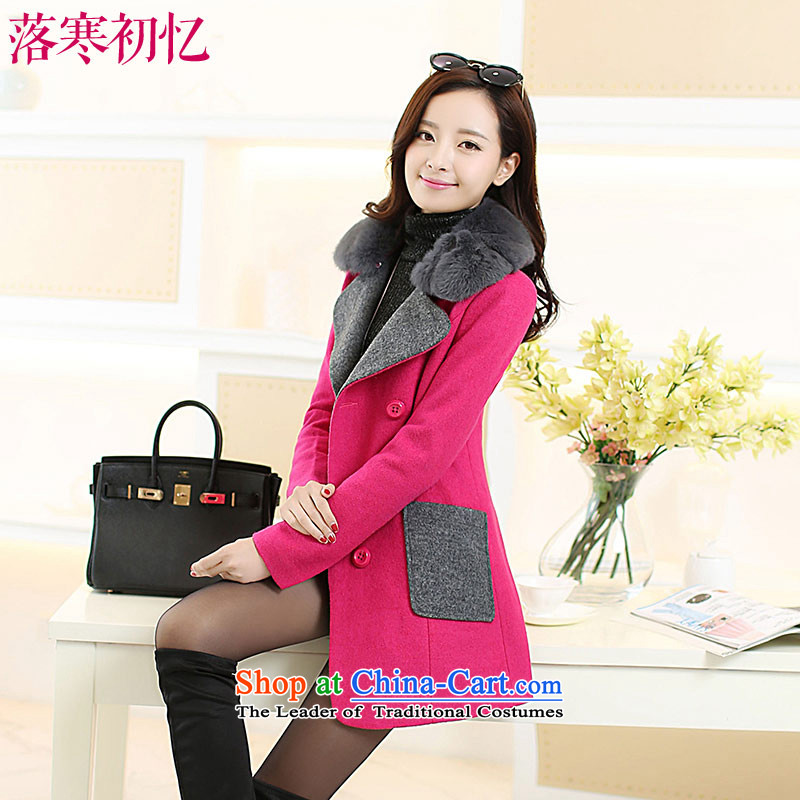 Recalling the Early Cold Fall 2015 autumn and winter coats new wool? female thick cotton folder gross Neck Jacket XL CY15115 Cherry Red , L, Lok cold early recalled that shopping on the Internet has been pressed.