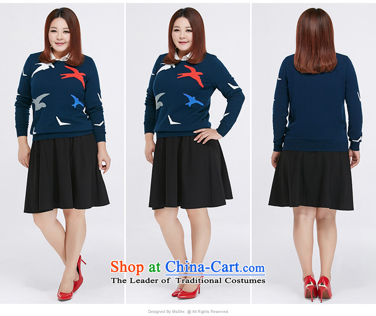 Large numbers of female msshe replace 2015 new fall thick MM long-sleeved pattern with warm sweater pullovers 4573 Blue 4XL Photo, prices, brand platters! The elections are supplied in the national character of distribution, so action, buy now enjoy more preferential! As soon as possible.