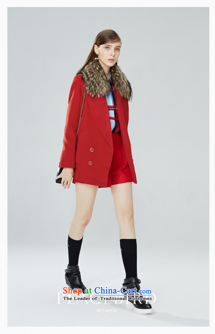 [ New shining peacebird Women's Health 2015 winter clothing new products based on the lapel A4AA54312)? coats red L picture, prices, brand platters! The elections are supplied in the national character of distribution, so action, buy now enjoy more preferential! As soon as possible.