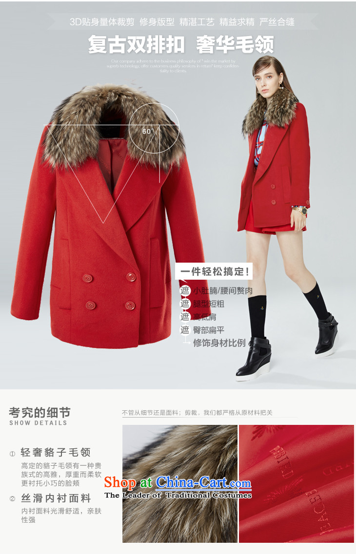 [ New shining peacebird Women's Health 2015 winter clothing new products based on the lapel A4AA54312)? coats red L picture, prices, brand platters! The elections are supplied in the national character of distribution, so action, buy now enjoy more preferential! As soon as possible.