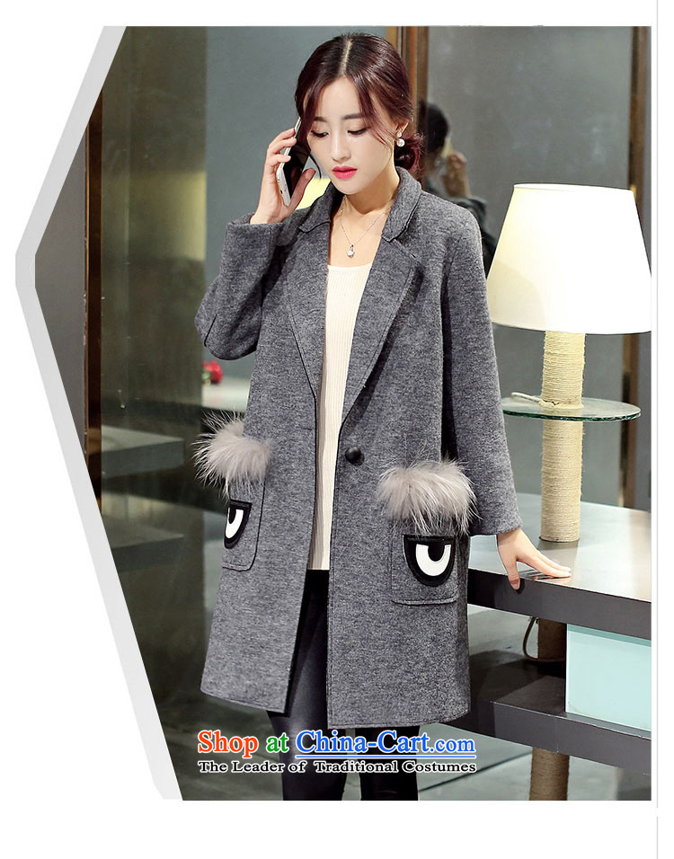 The Gangnam grass in the autumn and winter new long hair? Korean female coats stylish and simple atmospheric classic wild jacket pink M picture, prices, brand platters! The elections are supplied in the national character of distribution, so action, buy now enjoy more preferential! As soon as possible.