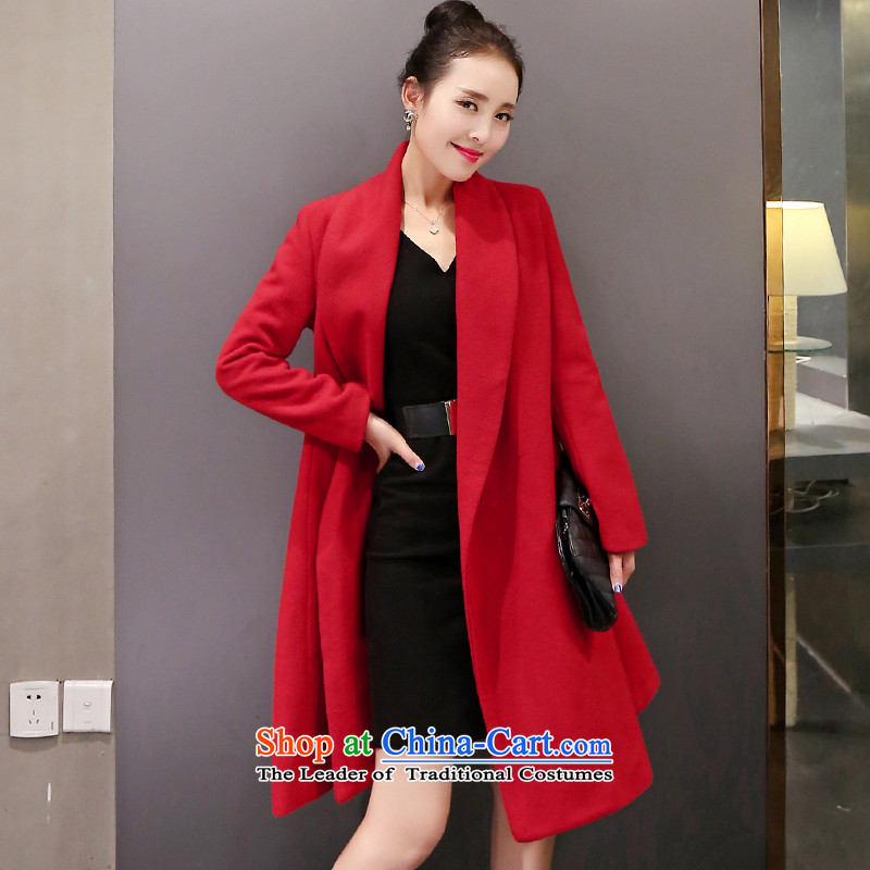 Vacuum foil is Windsor jacket women 2015 winter new products in the women's long Korean thick hair? coats, wool Sau San a wool coat female red , L, serious Windsor shopping on the Internet has been pressed.