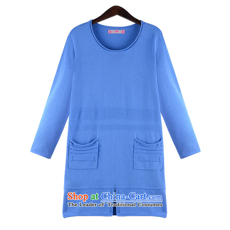 Motome square thick sister larger lady knitted dresses autumn 2015 new) thick MM video thin woolen pullover, forming the skirt the skirt 671 BLUE 3XL recommended weight 140-160 characters catty picture, prices, brand platters! The elections are supplied in the national character of distribution, so action, buy now enjoy more preferential! As soon as possible.