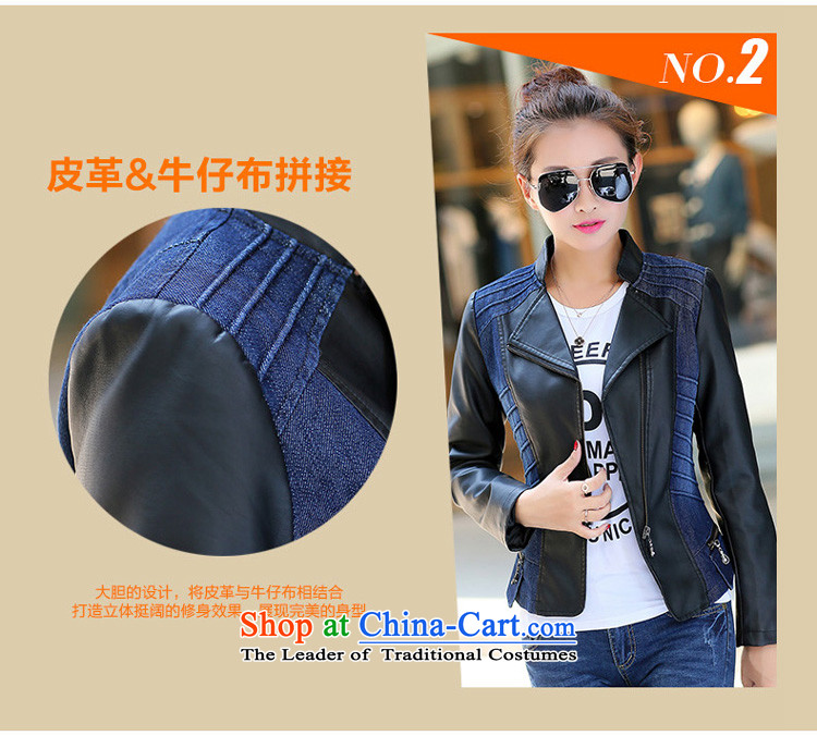 Mrs Lo 2015 to Gigi Lai xl female thick mm Mount leather jacket autumn jacket thick sister 200 catties early winter Korean president jacket 4XL( black paragraphs 165-175 under the burden of recommendations) Picture, prices, brand platters! The elections are supplied in the national character of distribution, so action, buy now enjoy more preferential! As soon as possible.