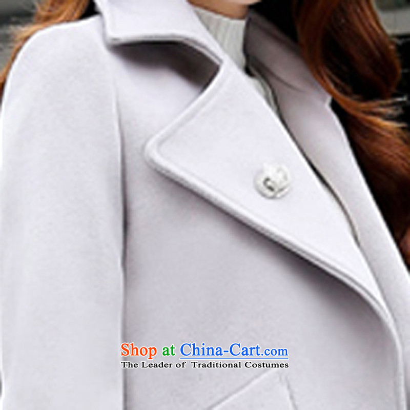 2015 Fall/Winter Collections Korean trendy suits for Sau San normal gross jacket coat? female beige M and Asia (charm charm of Bali shopping on the Internet has been pressed.