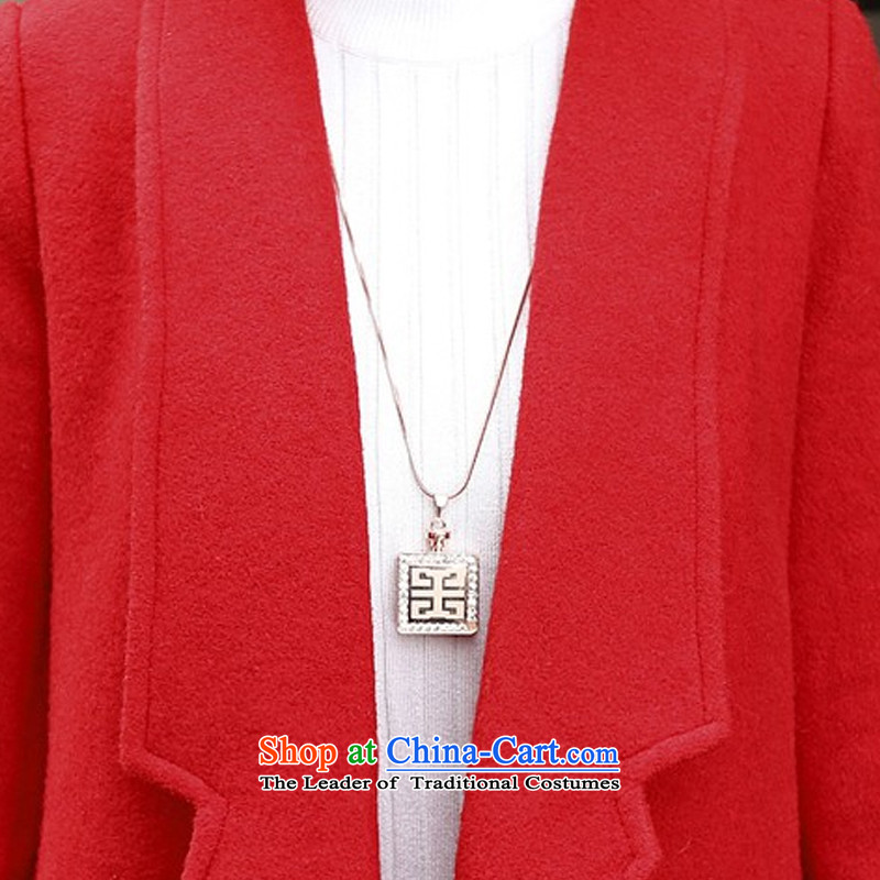 Yi power dream girl 2015 Autumn coat? for women for winter new Korean version in long hair Sau San? 220 RED M female jacket Yi Guo Meng (yiguomeng) , , , shopping on the Internet