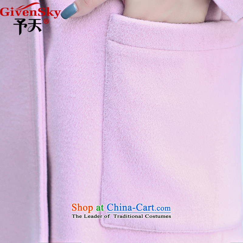 2015 Winter Olympics to Tian, Korean large relaxd thick wool coat is Ms. pink sweet in long cap jacket female commercial gross? M to Tian.... toner shopping on the Internet