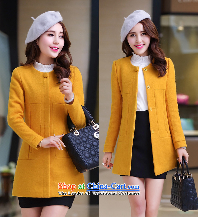 Mr NGAI Shiu-shing, Blair 2015 autumn and winter new gross? female xl in coat long wool Sau San a wool coat female Yellow XL Photo, prices, brand platters! The elections are supplied in the national character of distribution, so action, buy now enjoy more preferential! As soon as possible.