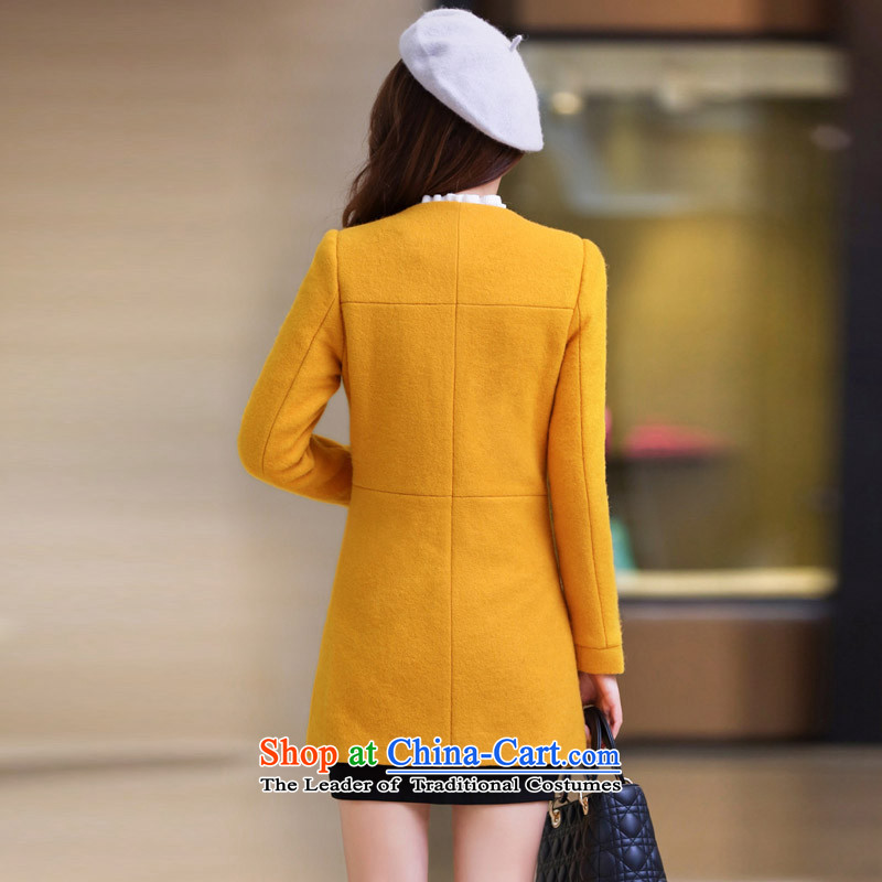 Mr NGAI Shiu-shing, Blair 2015 autumn and winter new gross? female xl in coat long wool Sau San a wool coat female Yellow XL, Mr NGAI Shiu-shing, Blair shopping on the Internet has been pressed.