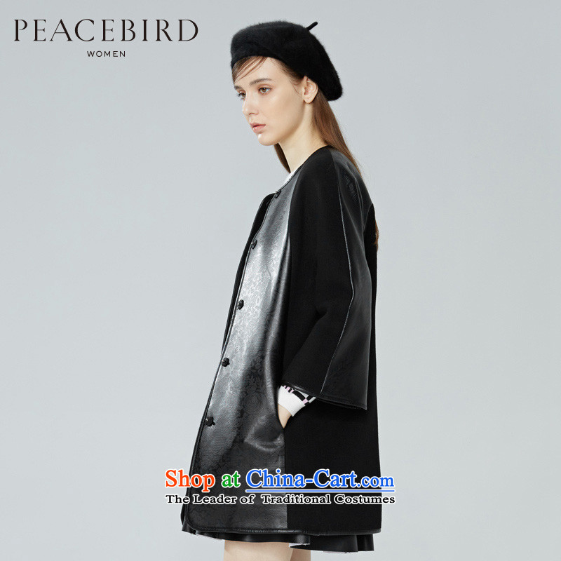 [ New shining peacebird Women's Health 2015 new products for winter coats A4AA54358 split black , L PEACEBIRD shopping on the Internet has been pressed.