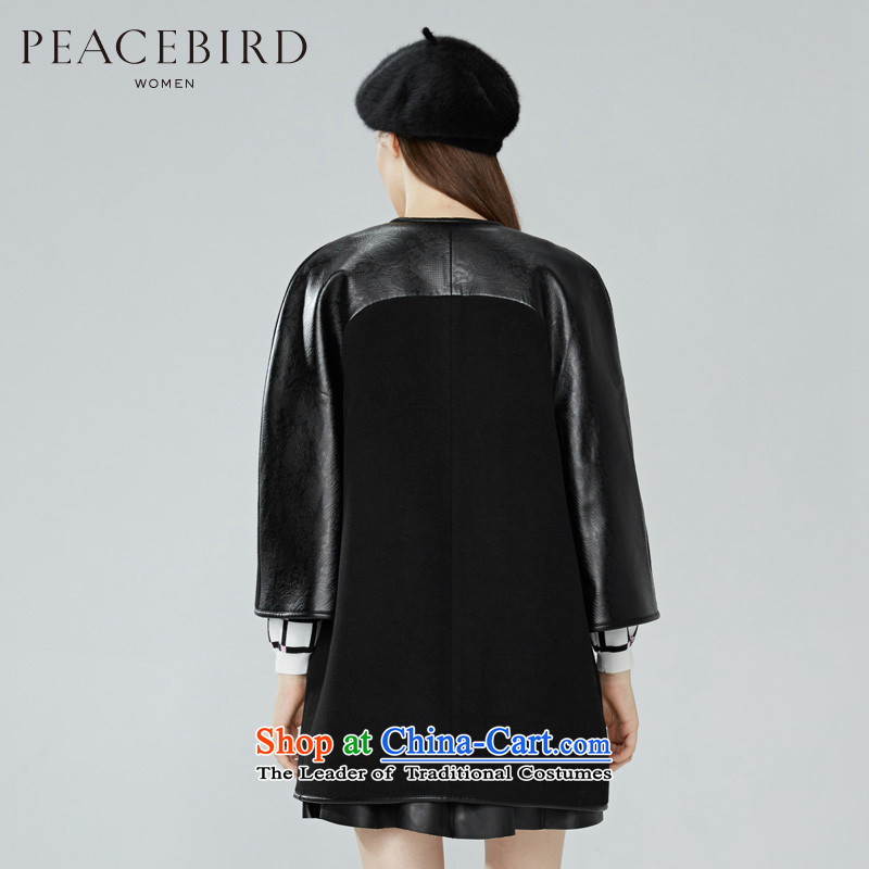 [ New shining peacebird Women's Health 2015 new products for winter coats A4AA54358 split black , L PEACEBIRD shopping on the Internet has been pressed.