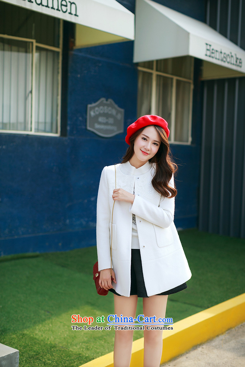 Christy Love 2015 Autumn replacing the new Korean version of Sau San a wool coat lace in long hair? D2903 female white M coat Spot Image, prices, brand platters! The elections are supplied in the national character of distribution, so action, buy now enjoy more preferential! As soon as possible.
