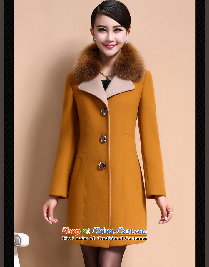 Gloria Xi Shi 2015 Autumn replacing the new Korean jacket coat of Sau San Mao? female autumn and winter 668 yellow L picture, prices, brand platters! The elections are supplied in the national character of distribution, so action, buy now enjoy more preferential! As soon as possible.