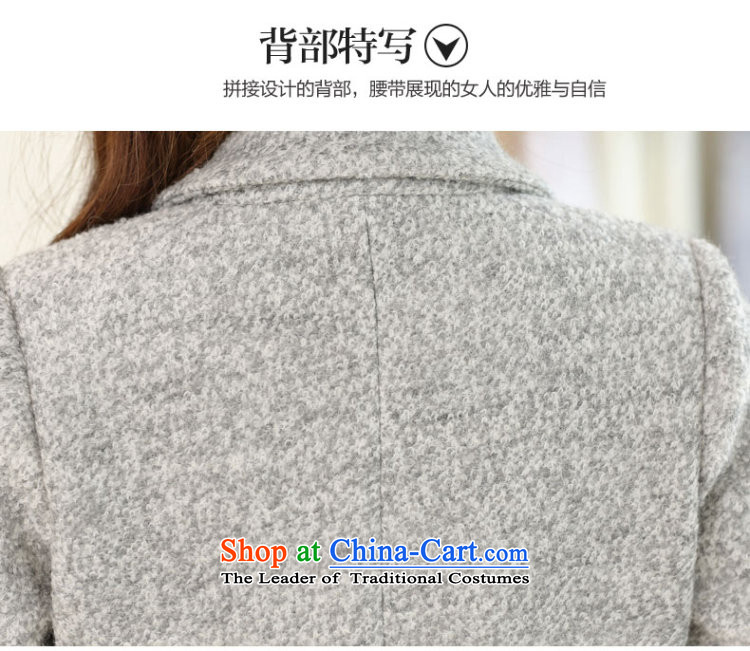 The Korean version of snow core 2015 autumn and winter in new long lapel a jacket Connie gross a wool coat female gray XL Photo, prices, brand platters! The elections are supplied in the national character of distribution, so action, buy now enjoy more preferential! As soon as possible.