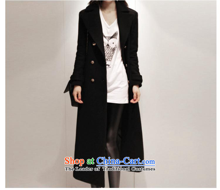 Vacuum on yi 2015 autumn and winter new Korean female Sau San double-coats stylish girl gross? graphics in the thin long ago jacket coat female hair black M picture, prices, brand platters! The elections are supplied in the national character of distribution, so action, buy now enjoy more preferential! As soon as possible.