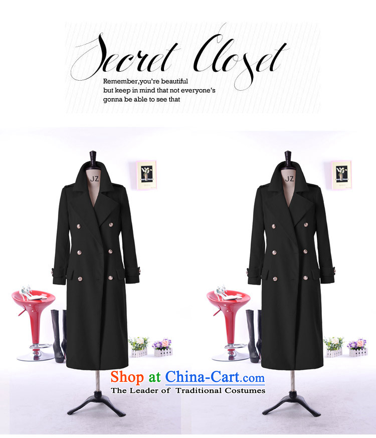 Vacuum on yi 2015 autumn and winter new Korean female Sau San double-coats stylish girl gross? graphics in the thin long ago jacket coat female hair black M picture, prices, brand platters! The elections are supplied in the national character of distribution, so action, buy now enjoy more preferential! As soon as possible.