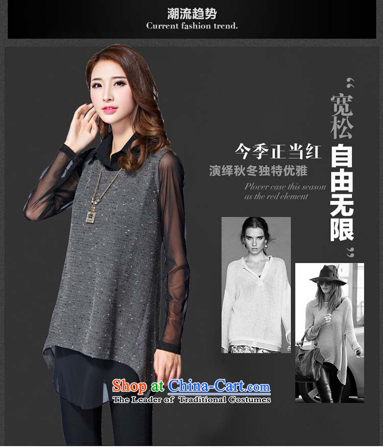 Elisabeth wa concluded card large sweater female increased to 2015 won version and thick clothes female autumn forming the mm thick sister replacing two kits for larger knitted gray XXL suitable for 120 to 140 catties of Fat Fat Picture, prices, brand platters! The elections are supplied in the national character of distribution, so action, buy now enjoy more preferential! As soon as possible.