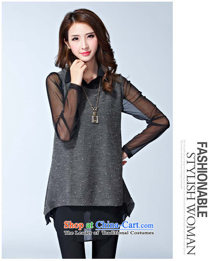 Elisabeth wa concluded card large sweater female increased to 2015 won version and thick clothes female autumn forming the mm thick sister replacing two kits for larger knitted gray XXL suitable for 120 to 140 catties of Fat Fat Picture, prices, brand platters! The elections are supplied in the national character of distribution, so action, buy now enjoy more preferential! As soon as possible.