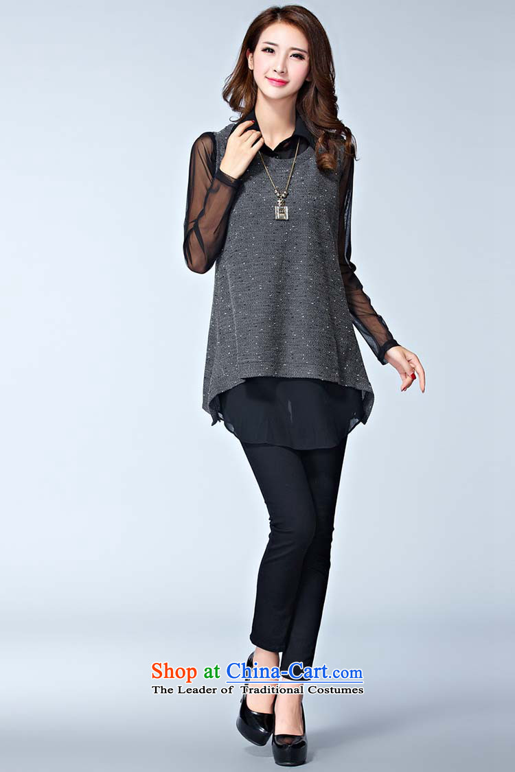 Elisabeth wa concluded card large sweater female increased to 2015 won version and thick clothes female autumn forming the mm thick sister replacing two kits for larger knitted gray XXL suitable for 120 to 140 catties of Fat Fat Picture, prices, brand platters! The elections are supplied in the national character of distribution, so action, buy now enjoy more preferential! As soon as possible.