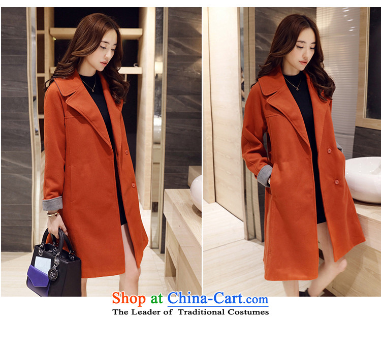 Mya Pak gross? 2015 autumn and winter coats new women's thick fashion, long-Wind Jacket Korean orange L picture, prices, brand platters! The elections are supplied in the national character of distribution, so action, buy now enjoy more preferential! As soon as possible.