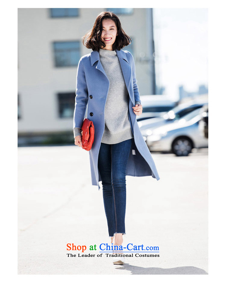 She Pool 2015 Autumn new for women pure color wild reverse collar double row is long woolen coat T54059 wine red M picture, prices, brand platters! The elections are supplied in the national character of distribution, so action, buy now enjoy more preferential! As soon as possible.