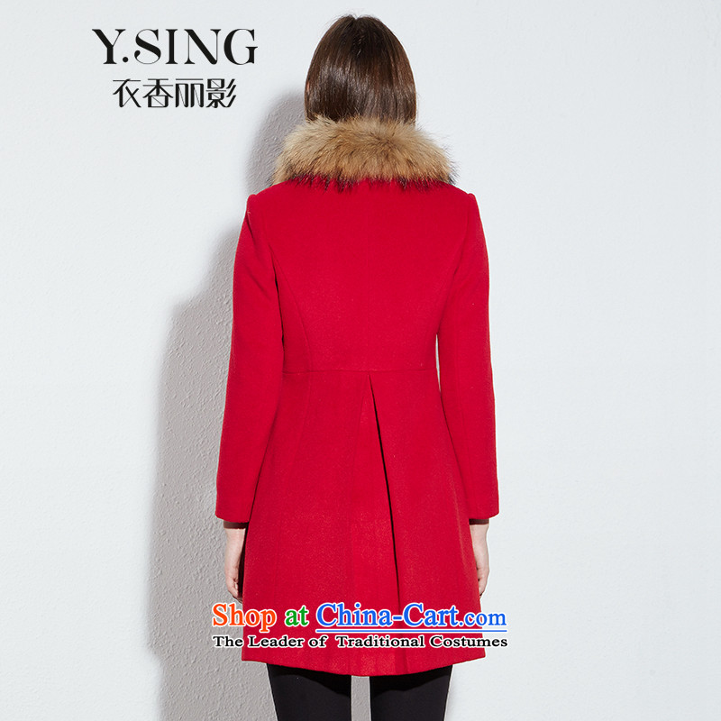 Hong Lai Ying 2015 winter clothing new Korean citizenry elegant for gross long solid color jacket female Red Hair? (11), L, Hong Lai Ying , , , shopping on the Internet
