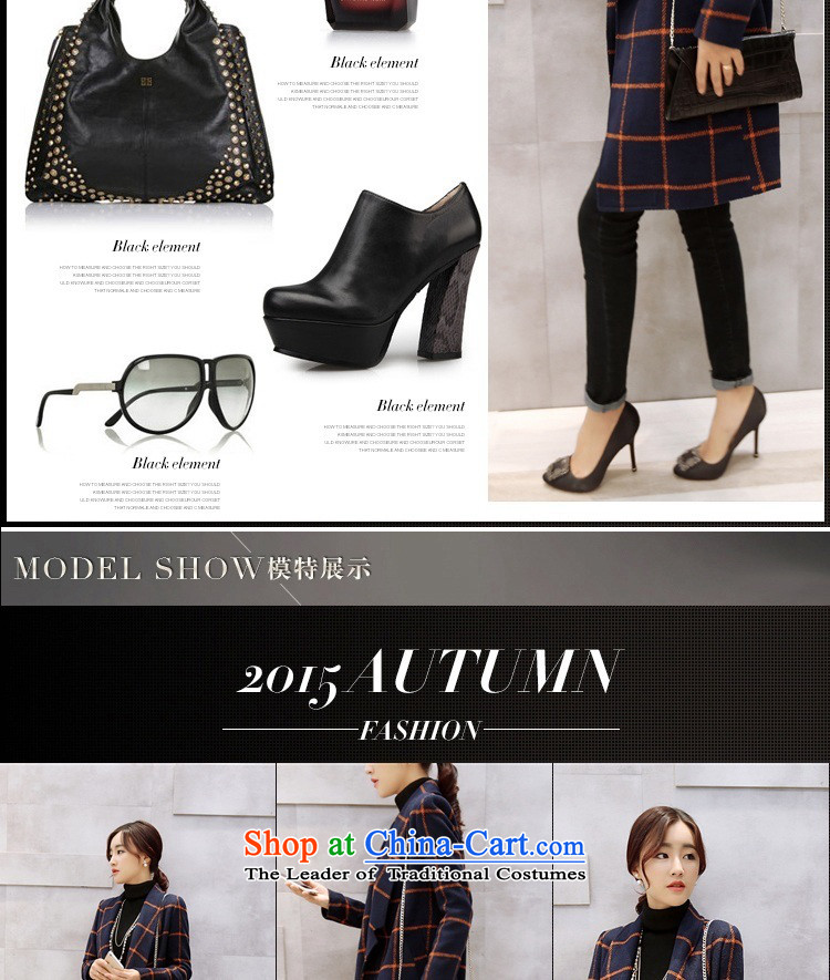 Roosch chess 2015 autumn and winter new Korean girl who decorated video thin wild long lady sweet latticed gross coats of blue jacket? L picture, prices, brand platters! The elections are supplied in the national character of distribution, so action, buy now enjoy more preferential! As soon as possible.