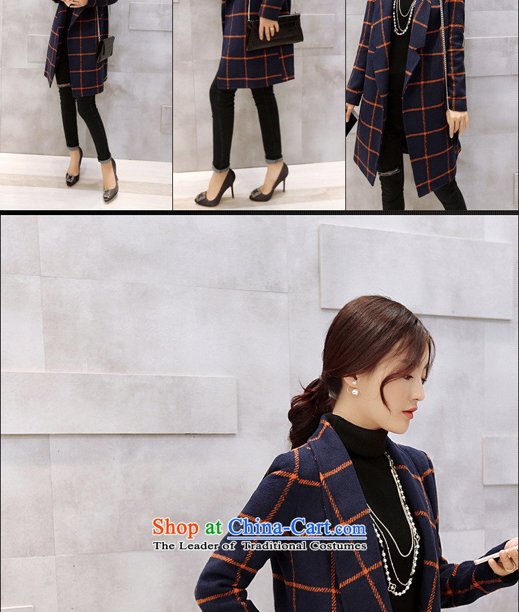 Roosch chess 2015 autumn and winter new Korean girl who decorated video thin wild long lady sweet latticed gross coats of blue jacket? L picture, prices, brand platters! The elections are supplied in the national character of distribution, so action, buy now enjoy more preferential! As soon as possible.