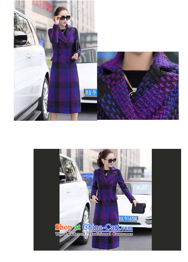 Chin-ting Connie 2015 autumn and winter new ladies hair? Jacket Korean Modern graphics thin-long lapel single row clip hair? a jacket coat female purple M picture, prices, brand platters! The elections are supplied in the national character of distribution, so action, buy now enjoy more preferential! As soon as possible.