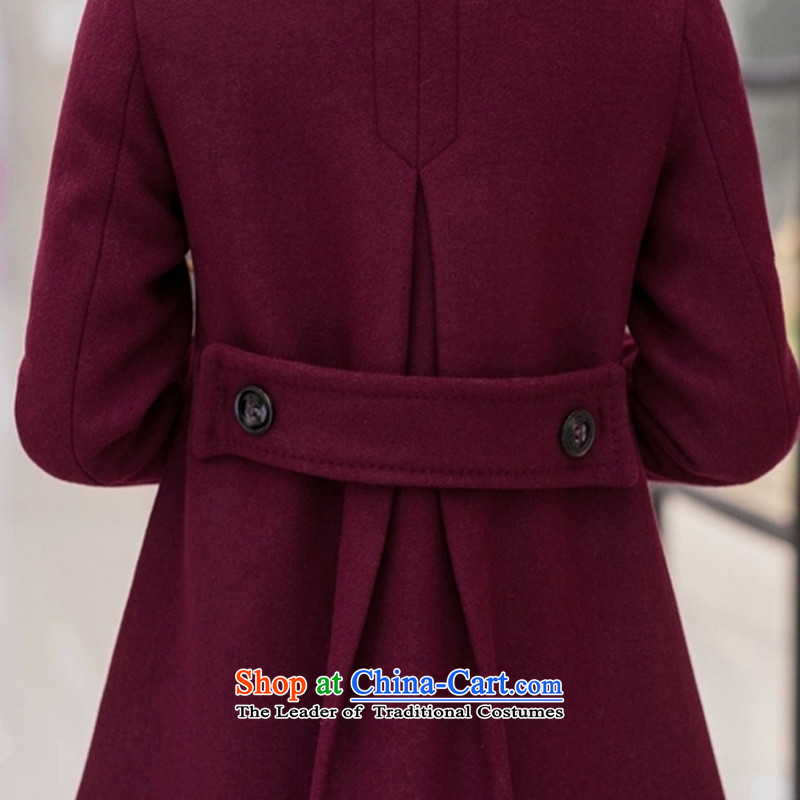 Daw Aung San Suu Kyi accommodation 2015 Fall/Winter Collections Gross Korean female coat?   in the jacket long hair? for women C150812 wine red M, Daw Aung San Suu Kyi accommodation.... shopping on the Internet