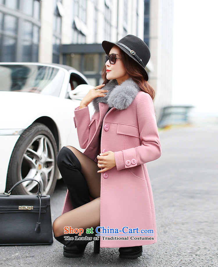 Ms Audrey EU, Mr Winter 2015 new female Korean hip little wind in long-Sau San gross 602# leather coats? pink  XL Photo, prices, brand platters! The elections are supplied in the national character of distribution, so action, buy now enjoy more preferential! As soon as possible.
