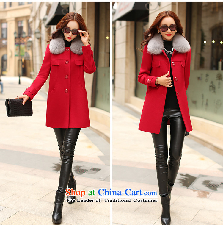 Ms Audrey EU, Mr Winter 2015 new female Korean hip little wind in long-Sau San gross 602# leather coats? pink  XL Photo, prices, brand platters! The elections are supplied in the national character of distribution, so action, buy now enjoy more preferential! As soon as possible.
