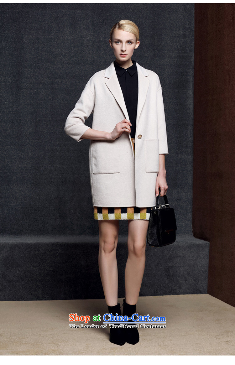 The suspension of the autumn and winter 2015 Yuen new woolen coat cashmere overcoat Sau San pure color female two-sided jacket coat? female gross 5006 m White L picture, prices, brand platters! The elections are supplied in the national character of distribution, so action, buy now enjoy more preferential! As soon as possible.