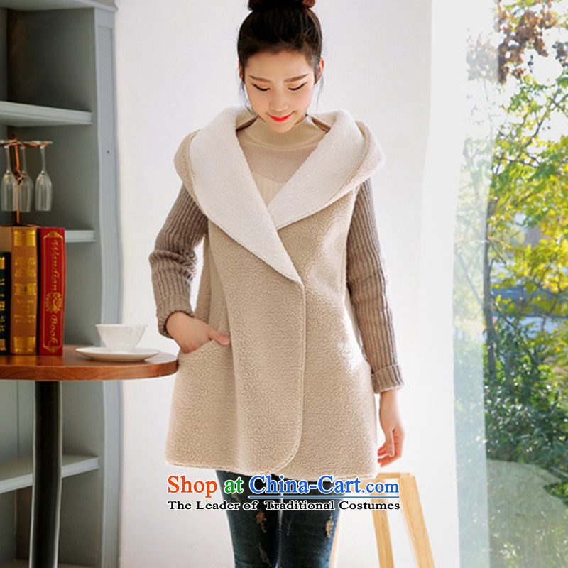 2015 Fall/Winter Collections new to increase women's code thick mm thick sweater thick, Hin thin, 200 catties thick Korean version of SISTER long Lamb Wool Velvet jacket, a code are gray line (LINXCR tide) , , , shopping on the Internet