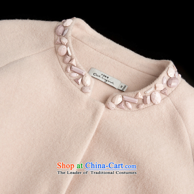 October 2015 autumn and winter legendary new products?(A) short hair type Spike beads small collar jacket SSW505718 apricot color toner 160/M, October legendary OCT.LEGEND () , , , shopping on the Internet