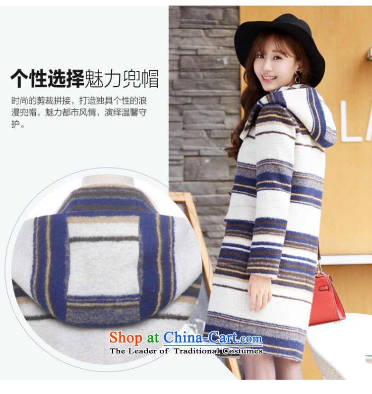 The shadow of the Heung long jacket, female 2015 winter clothing new streaks knocked colors? jacket horns detained a wool coat navy blue M picture, prices, brand platters! The elections are supplied in the national character of distribution, so action, buy now enjoy more preferential! As soon as possible.