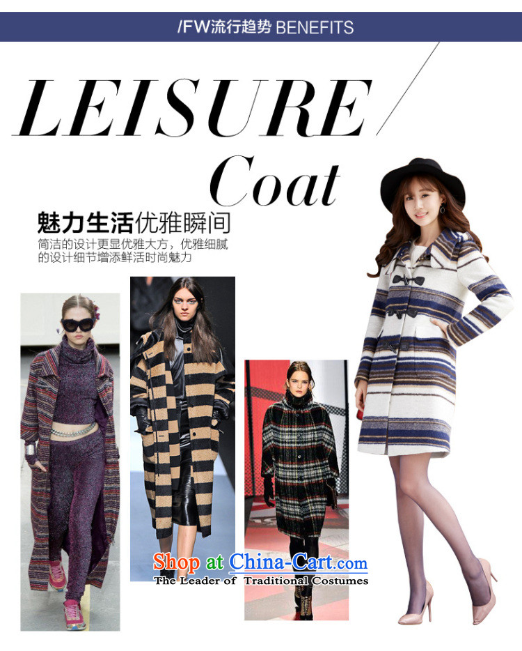 The shadow of the Heung long jacket, female 2015 winter clothing new streaks knocked colors? jacket horns detained a wool coat navy blue M picture, prices, brand platters! The elections are supplied in the national character of distribution, so action, buy now enjoy more preferential! As soon as possible.